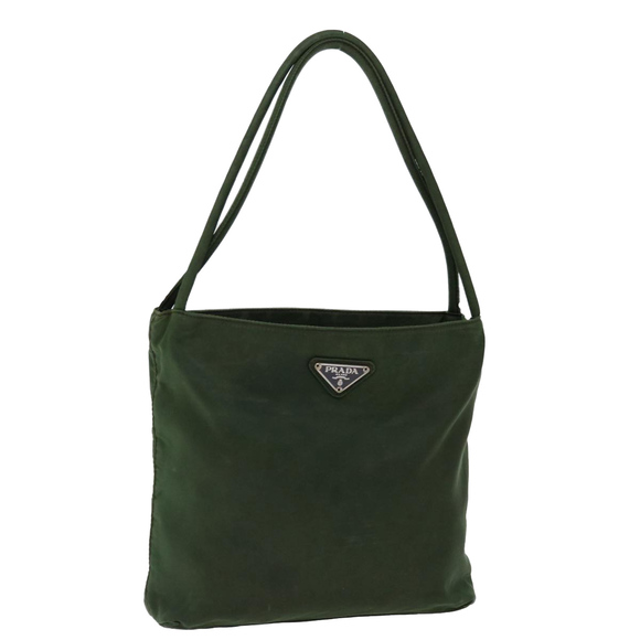PRADA Shoulder Bag Nylon Khaki Auth bs13407 - Picture 1 of 16